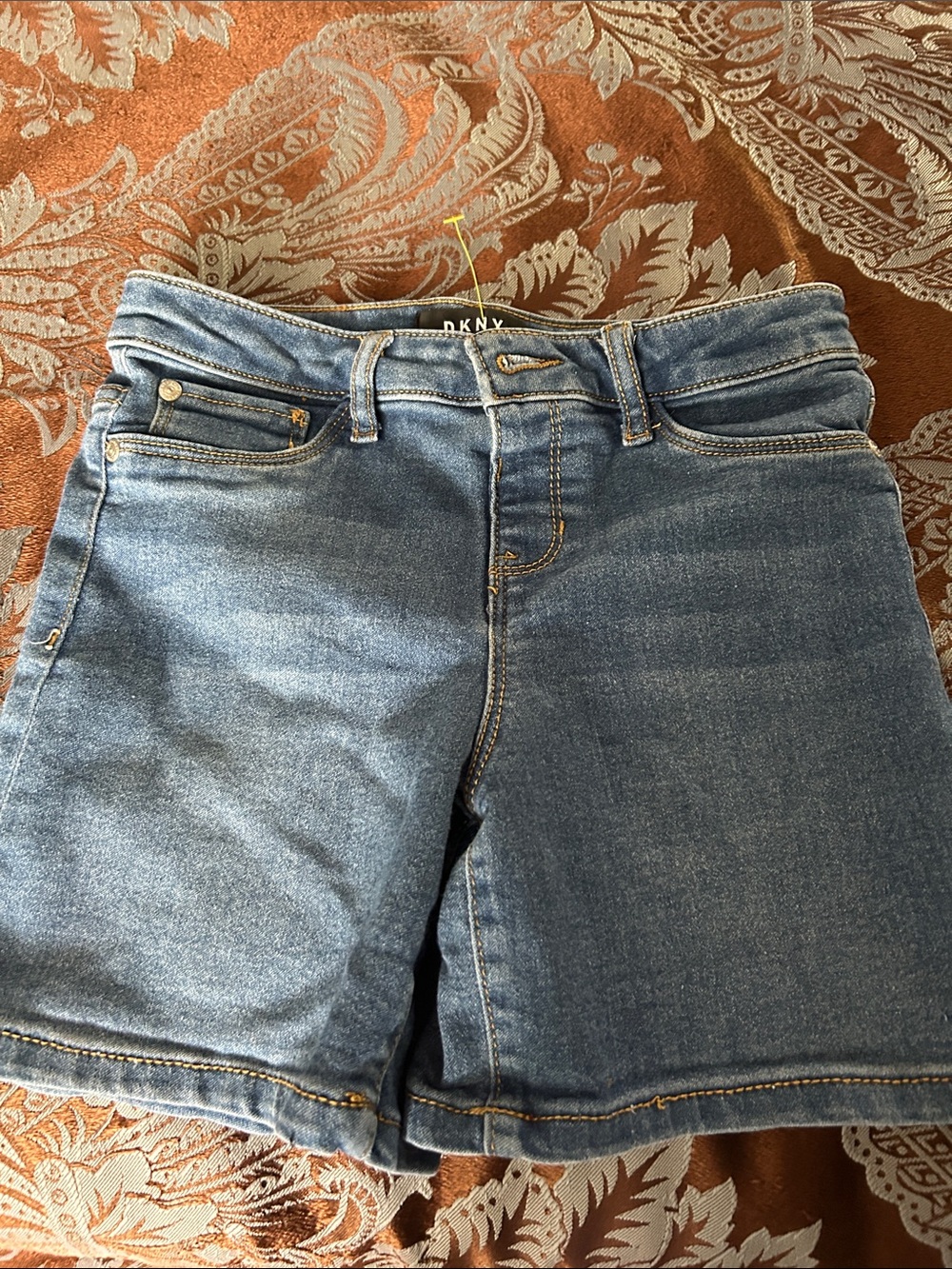 DKNY Medium Blue Denim Ankle-Length Jeans